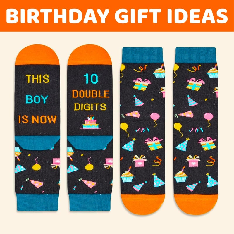 Happy Pop 10th Birthday Gifts - Socks for Tween Girls Boys, Present for 10 Year Olds - Image 4